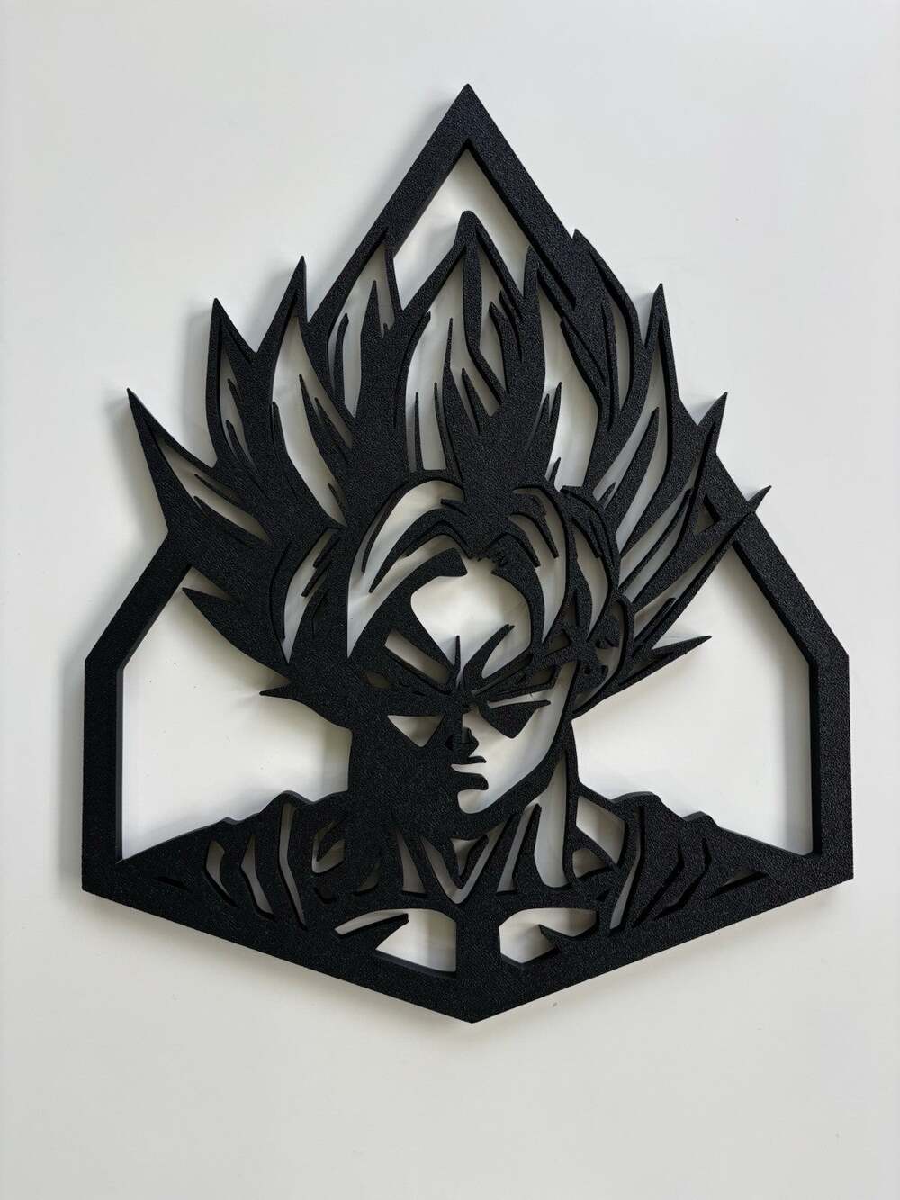 Goku Dragon Ball Wall Decor Anime Gamer Room Gaming Wall Art Black 12”x10”